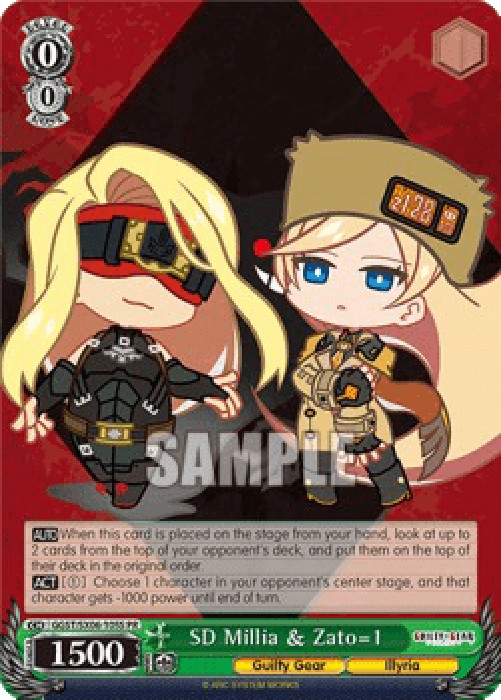 Weiss Schwarz GGST/SX06 SD Millia & Zato=1 (V.2 - Promo)