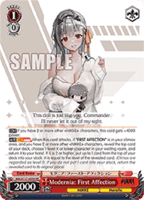 Weiss Schwarz NIK/S117 Modernia: First Affection (V.1 - Double Rare)