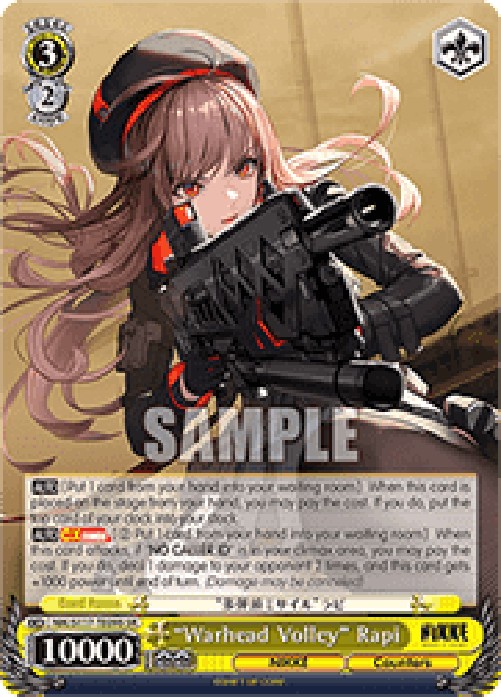 Weiss Schwarz NIK/S117 “Warhead Volley” Rapi (V.2 - Super Rare)