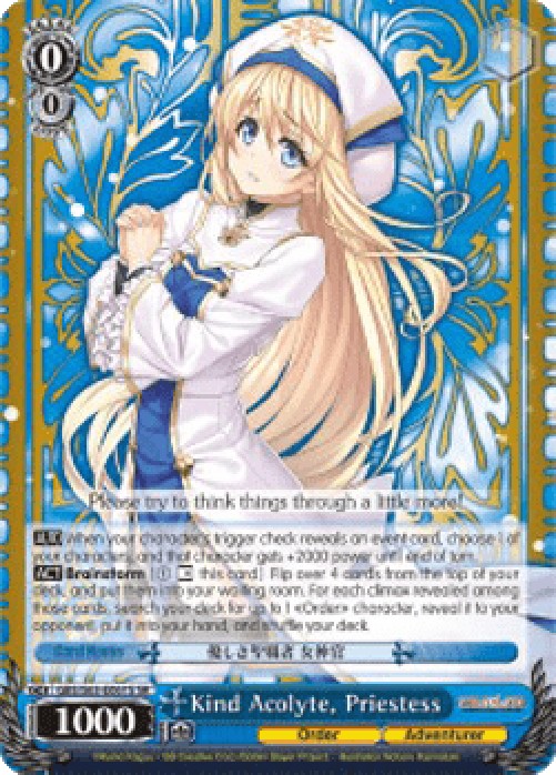 Weiss Schwarz GBS/S63 Kind Acolyte, Priestess (V.2 - Super Rare)