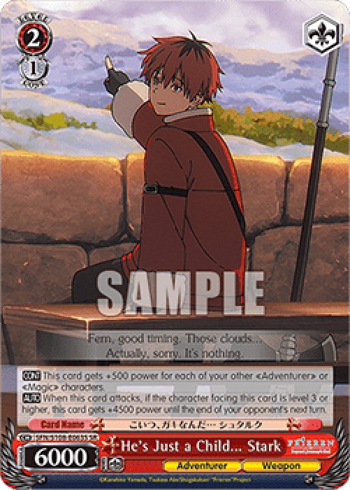 Weiss Schwarz SFN/S108 He's Just a Child... Stark (V.2 - Super Rare)