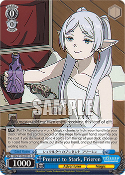 Weiss Schwarz SFN/S108 Present to Stark, Frieren (V.2 - Super Rare)
