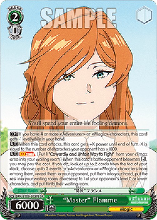 Weiss Schwarz SFN/S108 "Master" Flamme (V.2 - Super Rare)