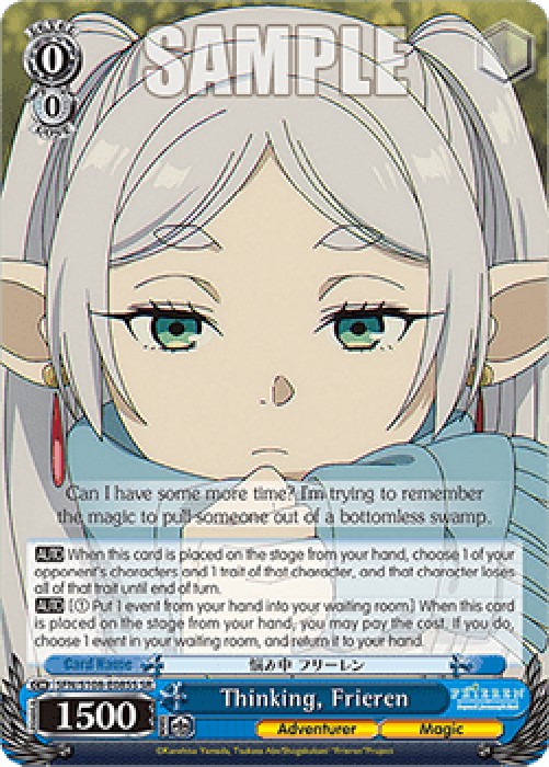 Weiss Schwarz SFN/S108 Thinking, Frieren (V.2 - Super Rare)