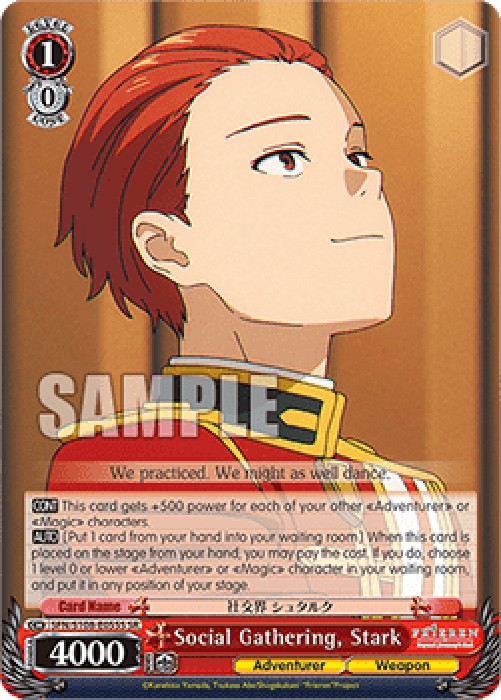 Weiss Schwarz SFN/S108 Social Gathering, Stark (V.2 - Super Rare)