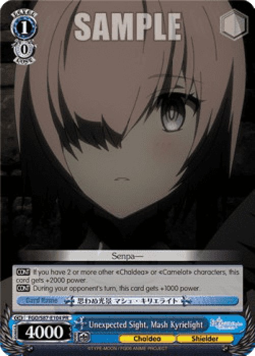 Weiss Schwarz FGO/S87 Unexpected Sight, Mash Kyrielight (V.1 - Promo)