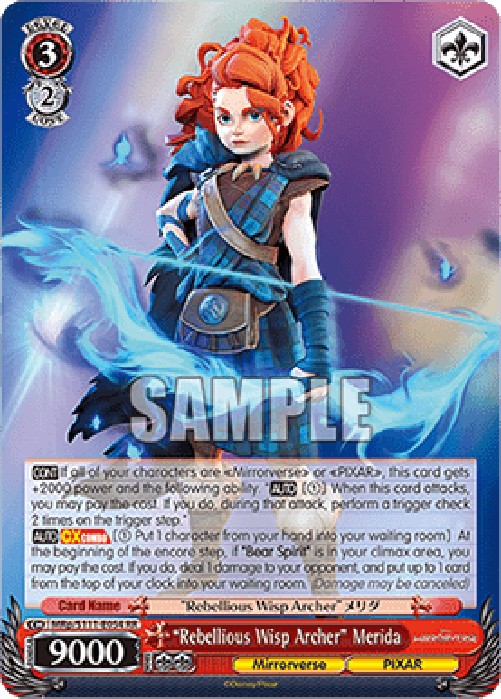 Weiss Schwarz MRX/S111 “Rebellious Wisp Archer” Merida (V.1 - Double Rare)
