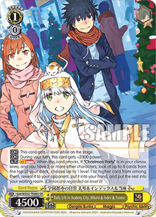 Weiss Schwarz DKB Daily Life in Academy City, Mikoto & Index & Touma (V.2 -