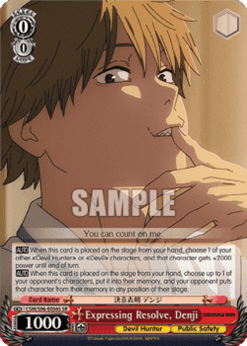 Weiss Schwarz CSM/S96 Expressing Resolve, Denji (V.2 - Super Rare)