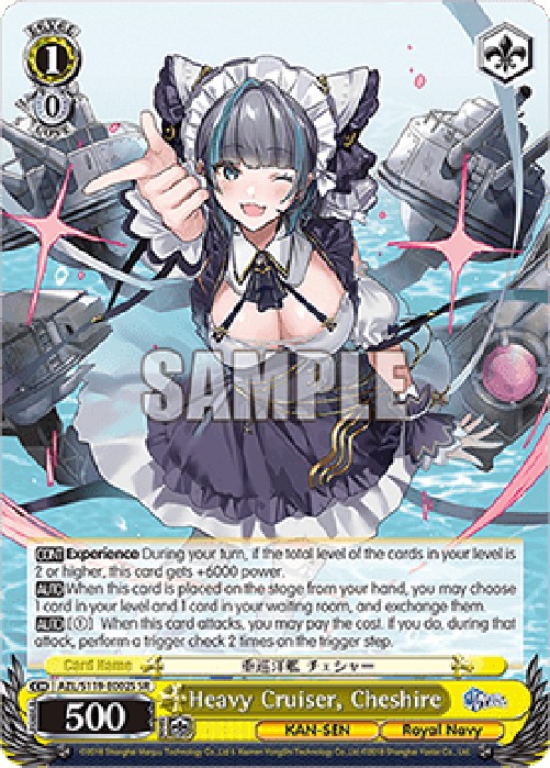 Weiss Schwarz AZL/119 Heavy Cruiser, Cheshire (V.2 - Super Rare)