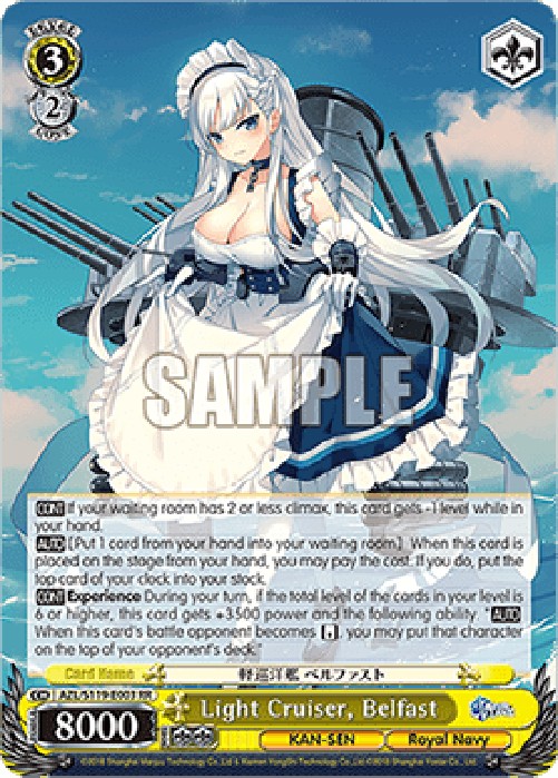 Weiss Schwarz AZL/119 Light Cruiser, Belfast (V.1 - Double Rare)