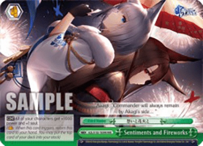 Weiss Schwarz AZL/S102 Sentiments and Fireworks (V.2 - Triple Rare)