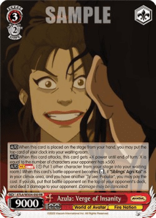 Weiss Schwarz ATLA/WX04 Azula: Verge of Insanity (V.1 - Double Rare)