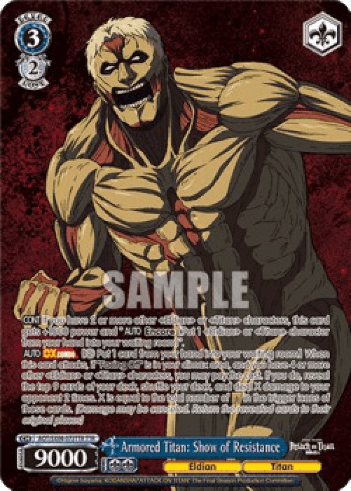 Weiss Schwarz AOT/SX04 Armored Titan: Show of Resistance (V.2 - Feature Rar