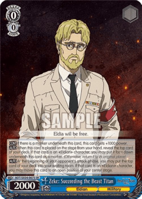 Weiss Schwarz AOT/SX04 Zeke: Succeeding the Beast Titan (V.2 - Super Rare)