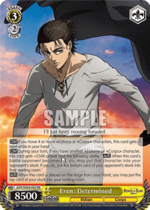 Weiss Schwarz AOT/SX04 Eren: Determined (V.1 - Double Rare)