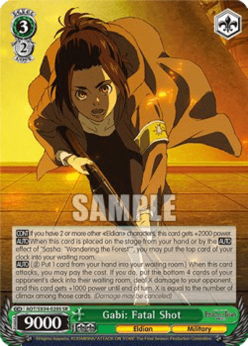 Weiss Schwarz AOT/SX04 Gabi: Fatal Shot (V.2 - Super Rare)