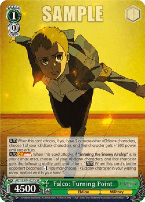 Weiss Schwarz AOT/SX04 Falco: Turning Point (V.2 - Super Rare)