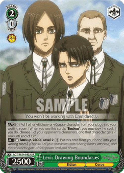 Weiss Schwarz AOT/SX04 Levi: Drawing Boundaries (V.2 - Super Rare)
