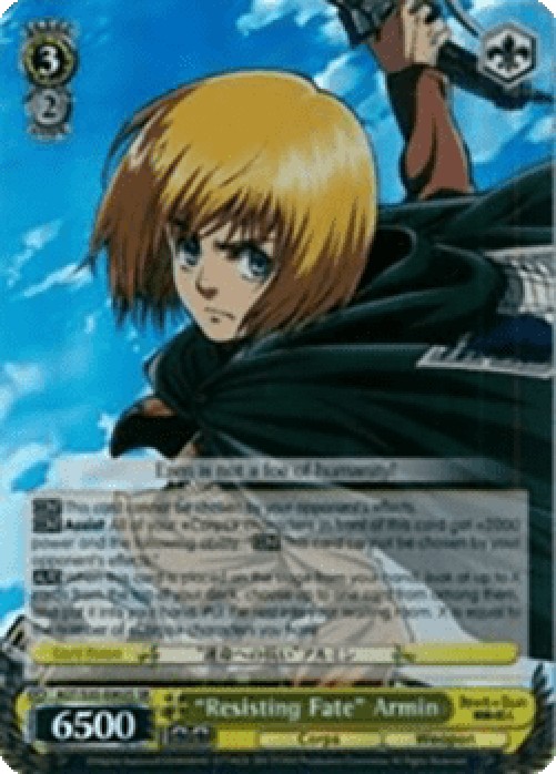 Weiss Schwarz AOT/S35 "Resisting Fate" Armin (V.2 - Super Rare)