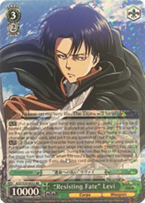 Weiss Schwarz AOT/S35 "Resisting Fate" Levi (V.1 - Double Rare)