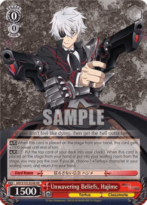 Weiss Schwarz ARI/S103 Unwavering Beliefs, Hajime (V.1 - Double Rare)