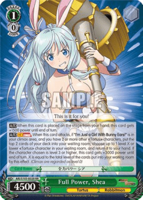 Weiss Schwarz ARI/S103 Full Power, Shea (V.1 - Double Rare)