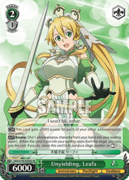 Weiss Schwarz SAO/S100 Unyielding, Leafa (V.2 - Super Rare)