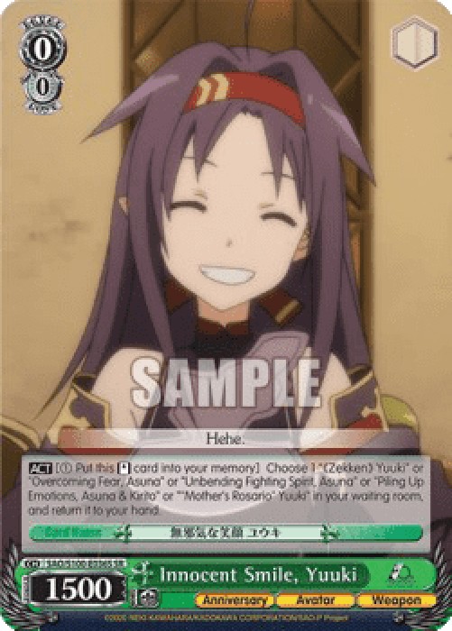Weiss Schwarz SAO/S100 Innocent Smile, Yuuki (V.2 - Super Rare)