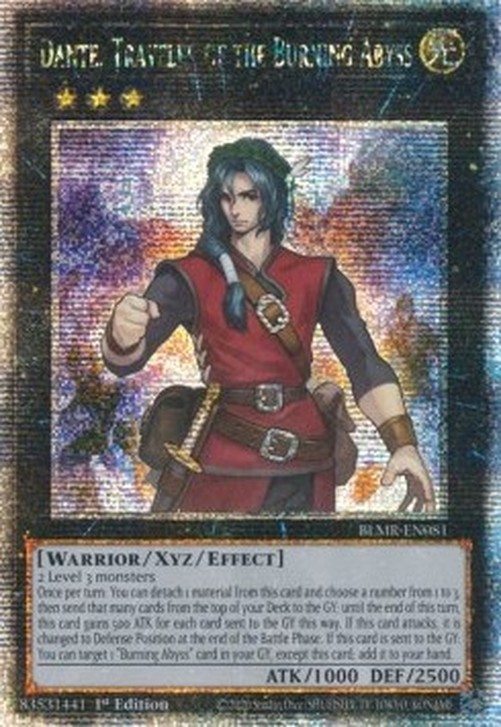 Yu-Gi-Oh! BLMR Dante, Traveler of the Burning Abyss (V.2 - Quarter Century 