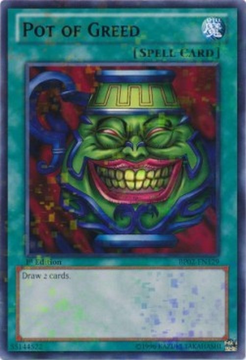Yu-Gi-Oh! BP02 Pot of Greed (V.1 - Mosaic Rare)