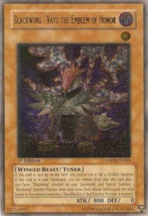 Yu-Gi-Oh! ANPR Blackwing - Vayu the Emblem of Honor (V.2 - Ultimate Rare)