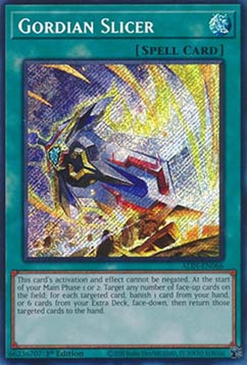 Yu-Gi-Oh! ALIN Gordian Slicer (V.1 - Secret Rare)