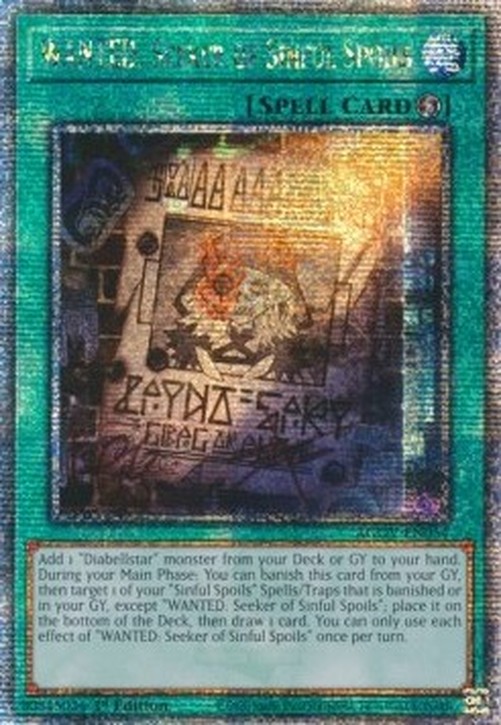 Yu-Gi-Oh! AGOV WANTED: Seeker of Sinful Spoils (V.2 - Quarter Century Secre