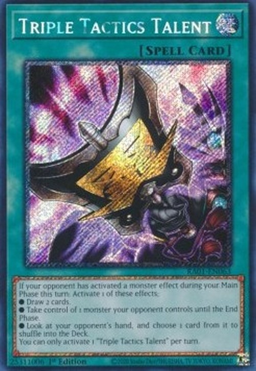Yu-Gi-Oh! RA01 Triple Tactics Talent (V.4 - Platinum Secret Rare)
