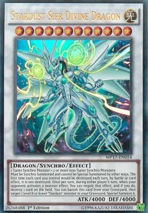 Yu-Gi-Oh! MP17 Stardust Sifr Divine Dragon