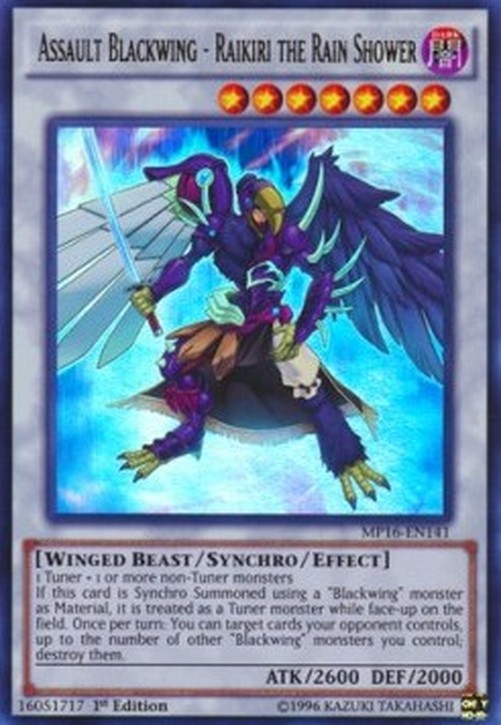 Yu-Gi-Oh! MP16 Assault Blackwing - Raikiri the Rain Shower