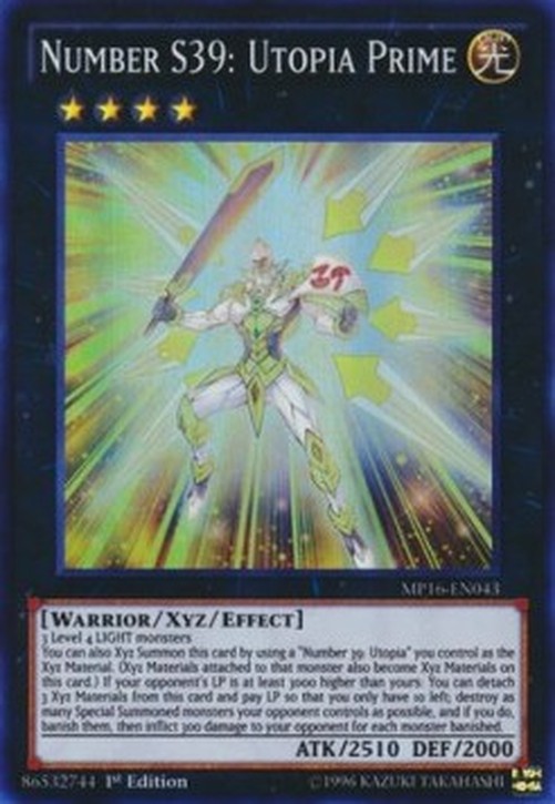 Yu-Gi-Oh! MP16 Number S39: Utopia Prime