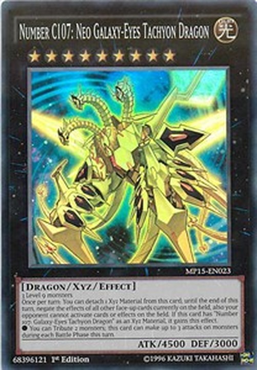 Yu-Gi-Oh! MP15 Number C107: Neo Galaxy-Eyes Tachyon Dragon