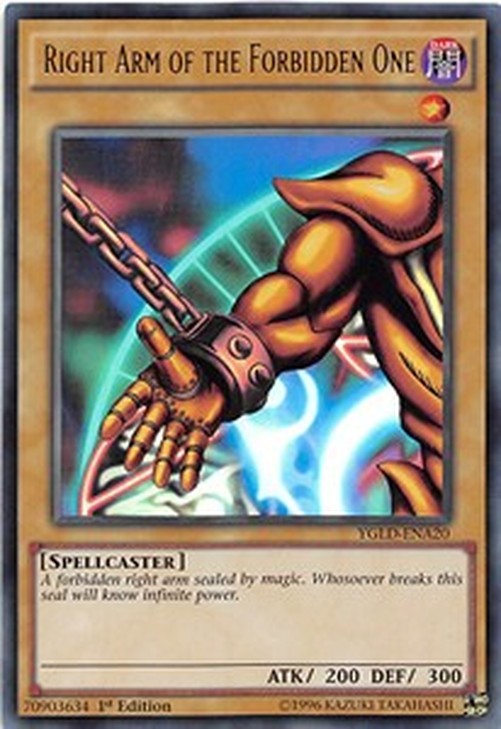 Yu-Gi-Oh! YGLD Right Arm of the Forbidden One