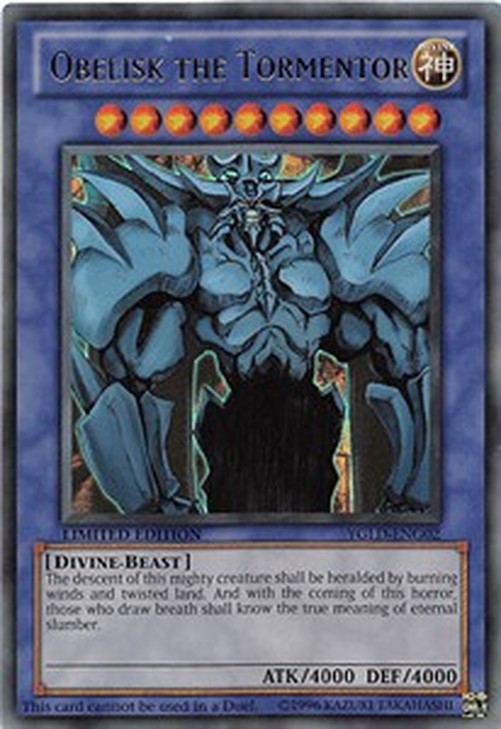 Yu-Gi-Oh! YGLD Obelisk the Tormentor
