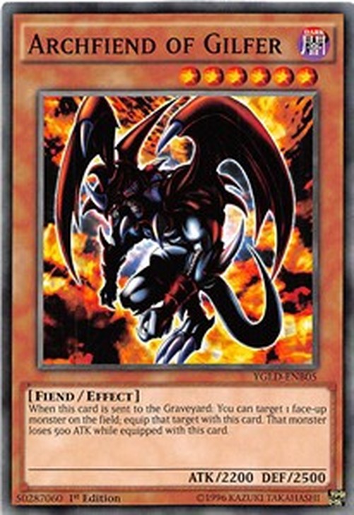 Yu-Gi-Oh! YGLD Archfiend of Gilfer