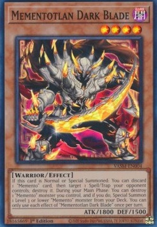 Yu-Gi-Oh! VASM Mementotlan Dark Blade (V.1 - Super Rare)