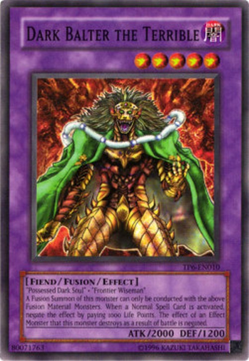 Yu-Gi-Oh! TP6 Dark Balter the Terrible