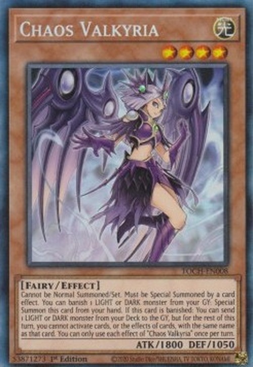 Yu-Gi-Oh! TOCH Chaos Valkyria (V.2 - Collectors Rare)
