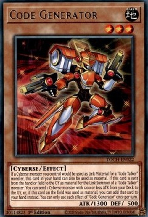 Yu-Gi-Oh! TOCH Code Generator