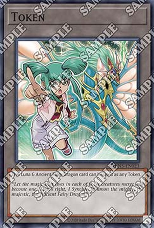 Yu-Gi-Oh! TKN5 Token (Luna and Ancient Fairy Dragon)