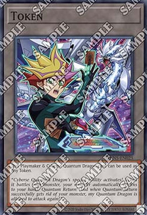 Yu-Gi-Oh! TKN5 Token (Playmaker and Cyberse Quantum Dragon)