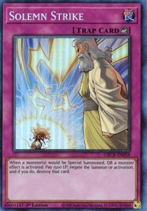 Yu-Gi-Oh! GRCR Solemn Strike (V.2 - Collectors Rare)