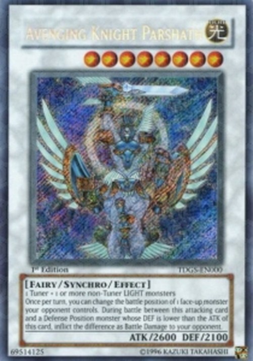 Yu-Gi-Oh! TDGS Avenging Knight Parshath (V.1 - Secret Rare)
